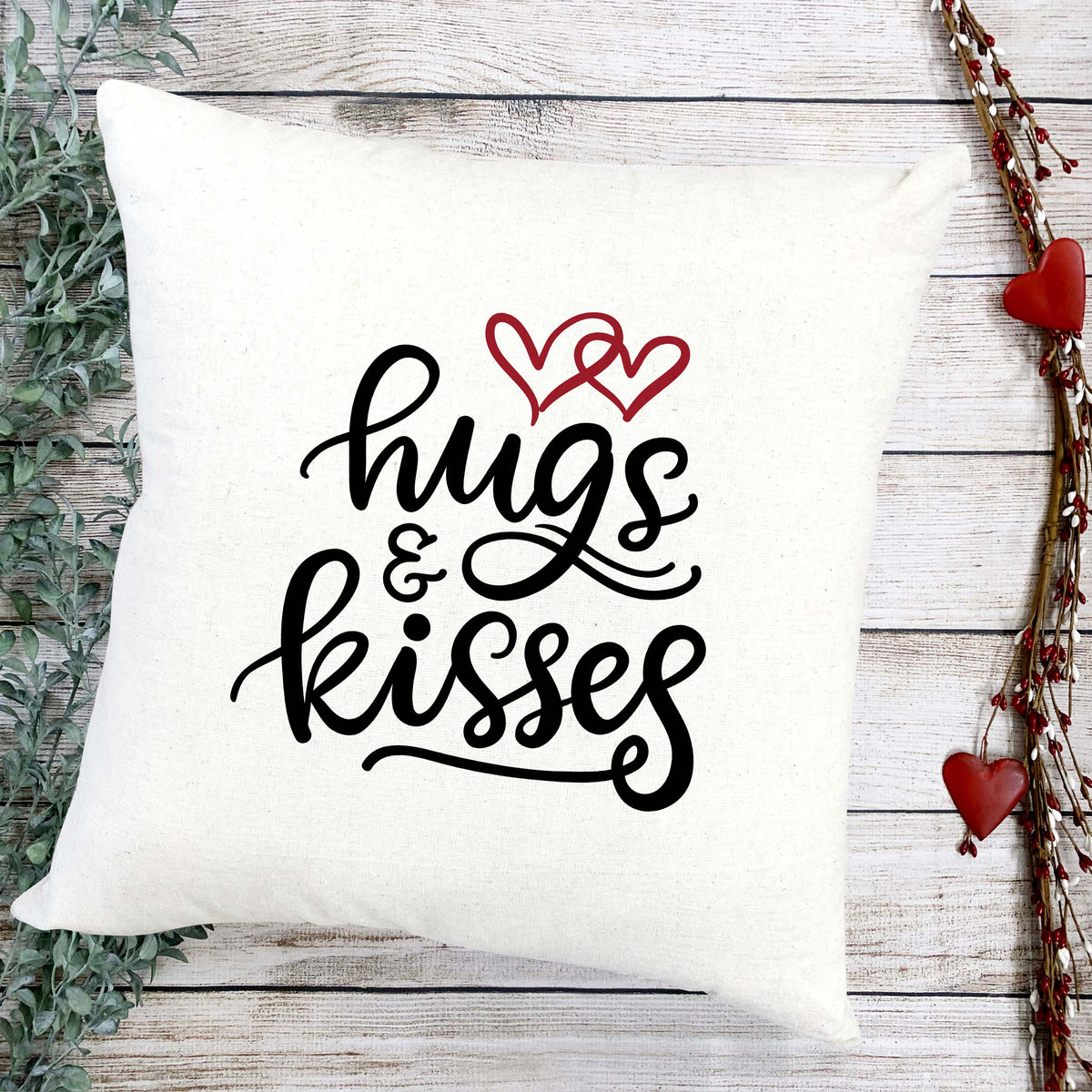 Hugs & Kisses  18x18 Pillow Cover – Lofty Living Shop