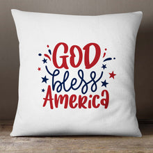 Load image into Gallery viewer, God Bless America (white) | 18x18 pillow cover
