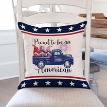 Load image into Gallery viewer, Proud to Be An American Gnomes | 18x18 Pillow Cover
