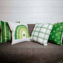 Load image into Gallery viewer, Green Stripes&lt;br&gt;18x18 Pillow Cover
