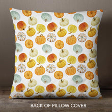 Load image into Gallery viewer, Autumn Leaves &amp; Pumpkins Please—18x18 Pillow Cover
