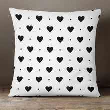 Load image into Gallery viewer, Black and White Heart | 18x18 Pillow Cover
