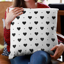 Load image into Gallery viewer, Black and White Heart | 18x18 Pillow Cover
