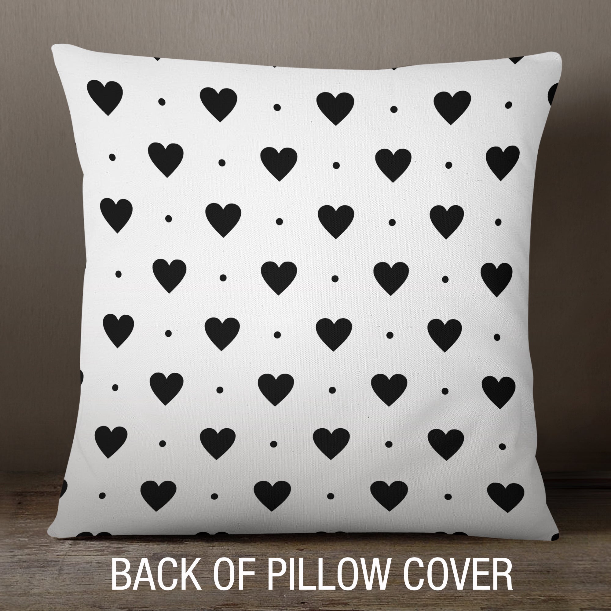 Fan Motif White & Black Quilted Pillow Cover, 18x18
