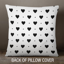 Load image into Gallery viewer, Black and White Heart | 18x18 Pillow Cover
