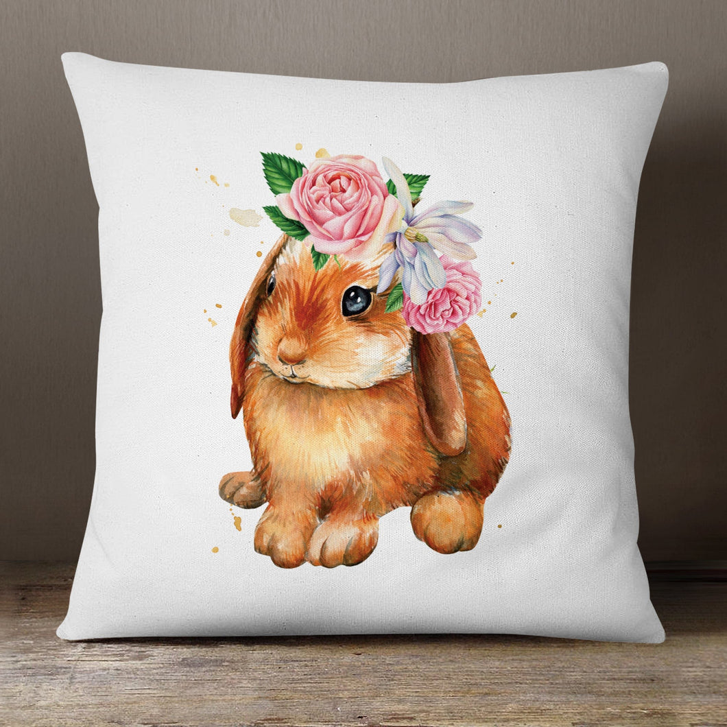 Brown Bunny | 18x18 Pillow Cover