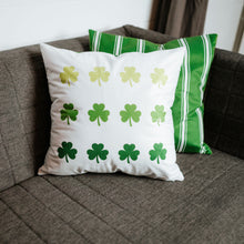 Load image into Gallery viewer, Green Clovers&lt;br&gt;18x18 Pillow Cover
