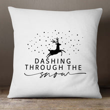 Load image into Gallery viewer, Dashing Through the Snow &lt;br&gt; 18x18 Pillow Cover
