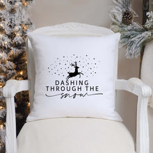 Load image into Gallery viewer, Dashing Through the Snow &lt;br&gt; 18x18 Pillow Cover
