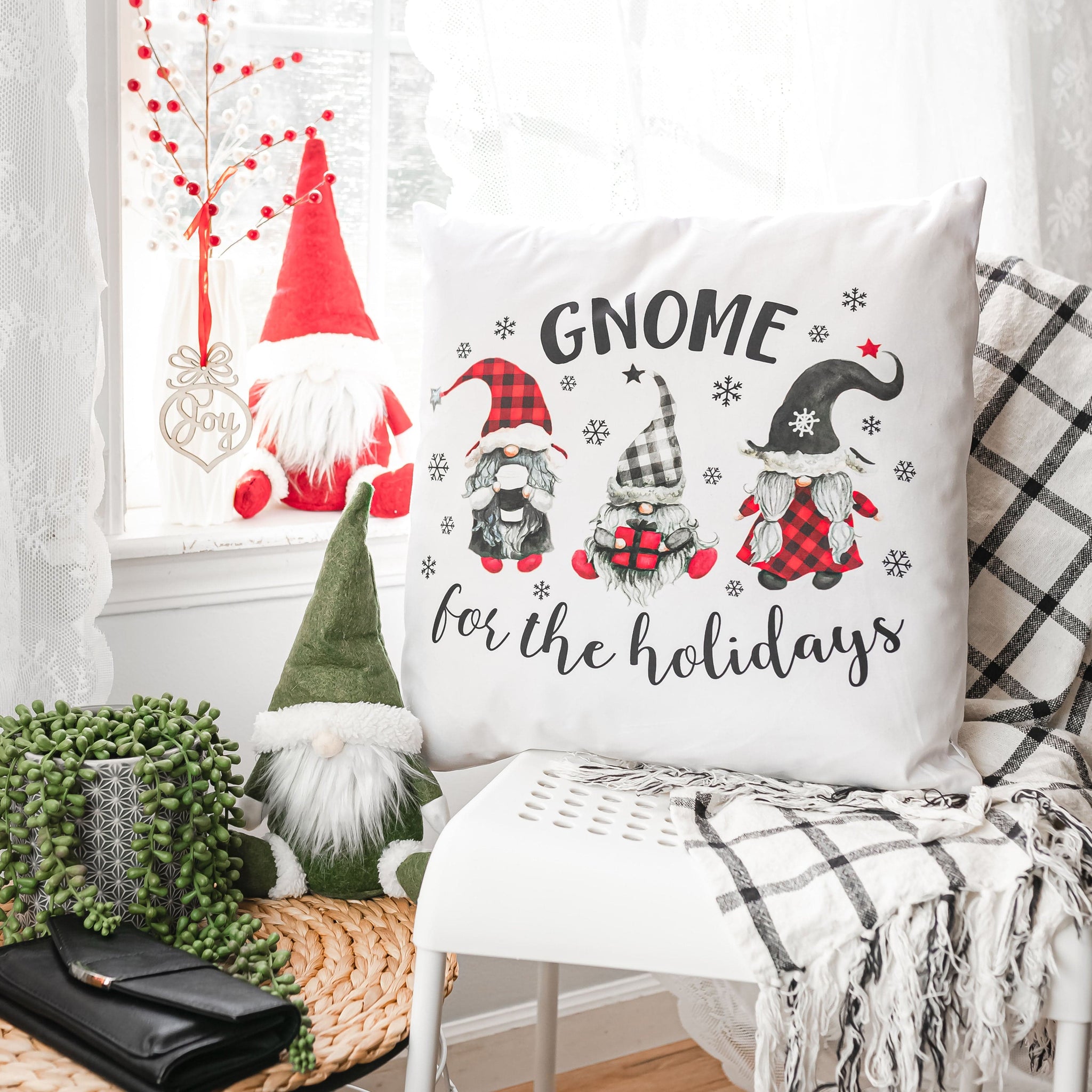 Gnome for the Holidays 18x18 Pillow Cover – Lofty Living Shop