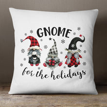 Load image into Gallery viewer, Gnome for the Holidays&lt;br&gt; 18x18 Pillow Cover
