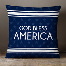 Load image into Gallery viewer, God Bless America (blue) | 18x18 Pillow Cover
