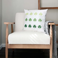 Load image into Gallery viewer, Green Clovers&lt;br&gt;18x18 Pillow Cover
