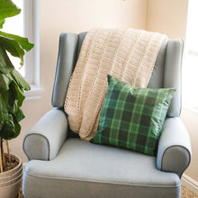 Load image into Gallery viewer, Green Plaid&lt;br&gt;18x18 Pillow Cover
