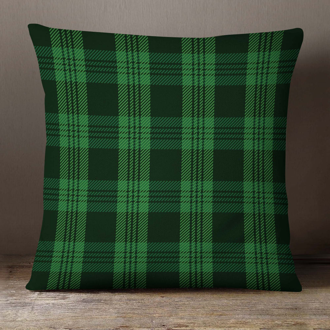 Green Plaid<br>18x18 Pillow Cover