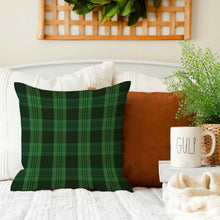 Load image into Gallery viewer, Green Plaid 18x18 Pillow Cover
