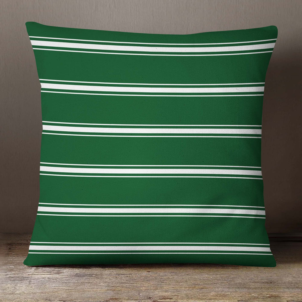 Green Stripes<br>18x18 Pillow Cover