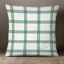 Load image into Gallery viewer, Green and White Plaid&lt;br&gt;18x18 Pillow Cover
