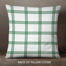 Load image into Gallery viewer, Green and White Plaid&lt;br&gt;18x18 Pillow Cover
