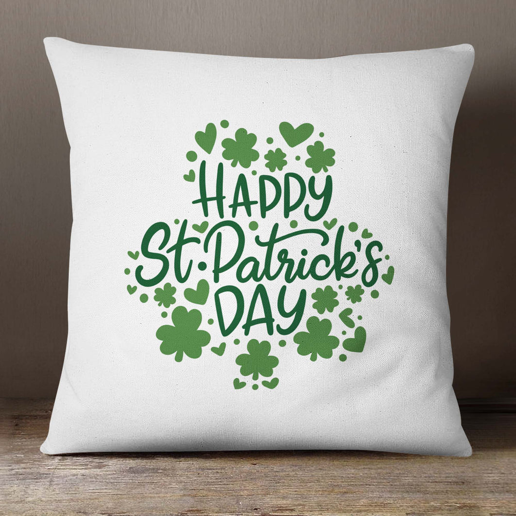 Happy St. Patrick's Day<br>18x18 Pillow Cover