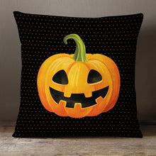 Load image into Gallery viewer, Pumpkin Jack-O&#39;-Lantern—18x18 Pillow Cover
