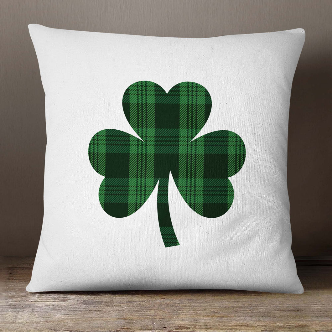 Plaid Shamrock<br>18x18 Pillow Cover