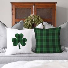 Load image into Gallery viewer, Plaid Shamrock&lt;br&gt;18x18 Pillow Cover
