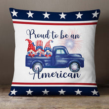 Load image into Gallery viewer, Proud to Be An American Gnomes | 18x18 Pillow Cover
