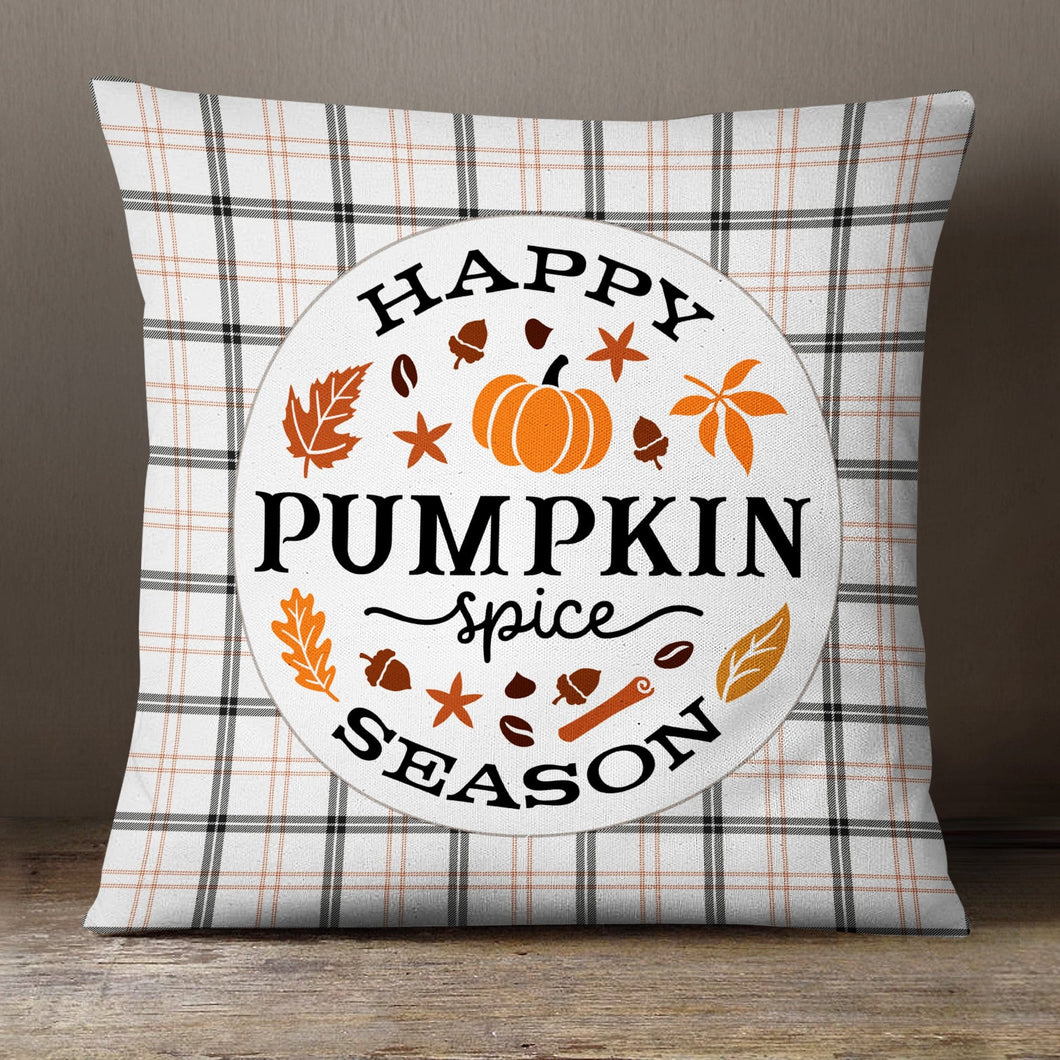 Pumpkin Spice Season—18x18 Pillow Cover