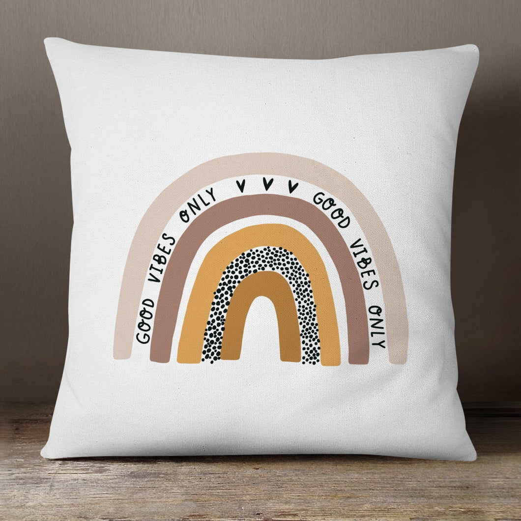 Good Vibes Only Rainbow | 18x18 Pillow Cover