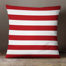 Load image into Gallery viewer, Red Stripes | 18x18 Pillow Cover
