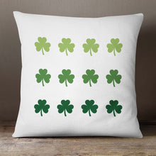 Load image into Gallery viewer, Green Clovers&lt;br&gt;18x18 Pillow Cover
