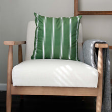 Load image into Gallery viewer, Green Stripes&lt;br&gt;18x18 Pillow Cover
