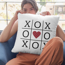 Load image into Gallery viewer, Tic Tac Toe Valentine | 18x18 Pillow Cover
