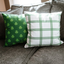 Load image into Gallery viewer, Green and White Plaid&lt;br&gt;18x18 Pillow Cover
